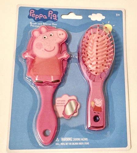 Cepillo de cabello y espejo rosa para niños dúo de 3 años