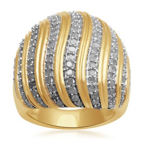 Authentic Gold Plated Over 2 CTTW Diamond Ring Size 7 $1200 MSRP - *See Photos*