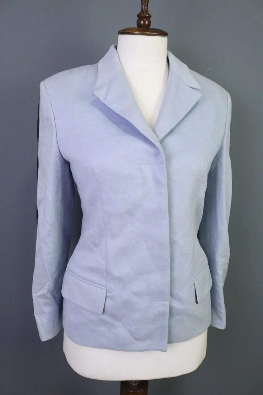 Giacca blazer GIANNI VERSACE COUTURE blu monopetto check taglia 38