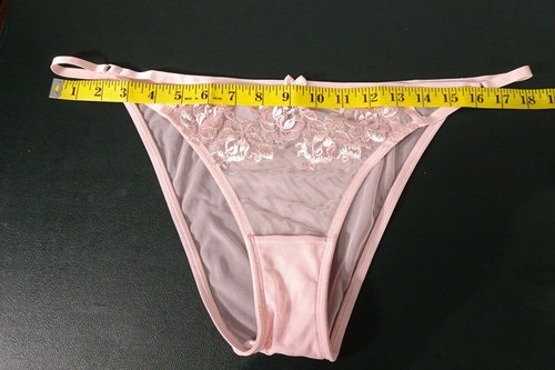 Bragas de nailon y spandex de colección ""Inteligentes y sexy"" rosa polvorienta bordadas / talla 8 - Imagen 8 de 12