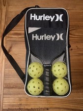 Pickleball 7 Piece Set with Carrying Case, 2 Paddles  4 Balls Hurley Branded