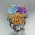 New Design28ct Natural Citrine Quartz Ring 925 Sterling Silver Size 7.5 /R472335