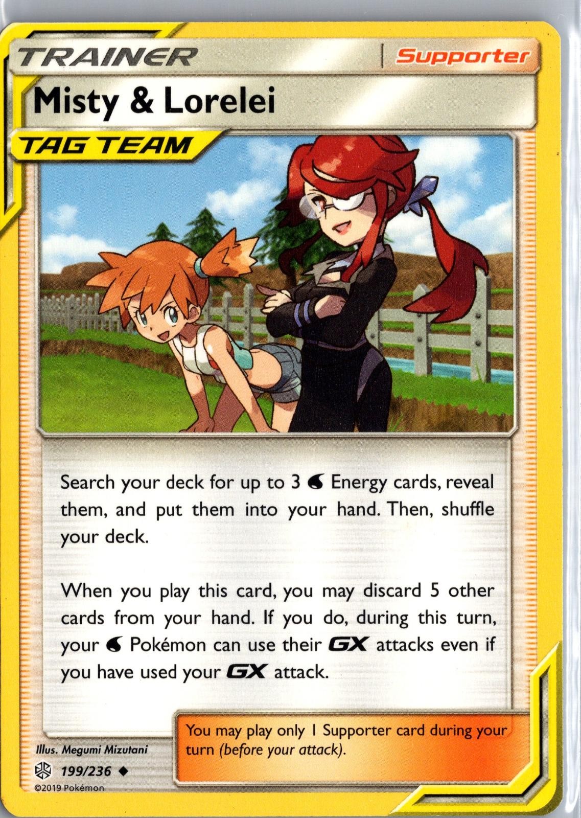 Misty & Lorelei 199/236 Uncommon Cosmic Eclipse Pokemon Lightly Played