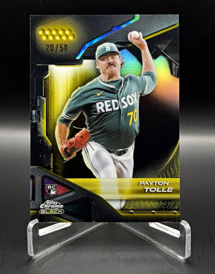 2026 Topps Chrome Black Payton Tolle Red Sox #26 RC Gold Refractor/50