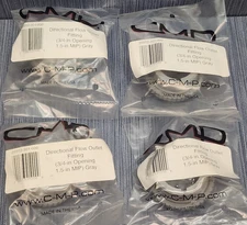 Lot of 4 x CMP 1-1/2" MIP Directional Flow Outlet Fitting, ¾" Eyeball, Gray