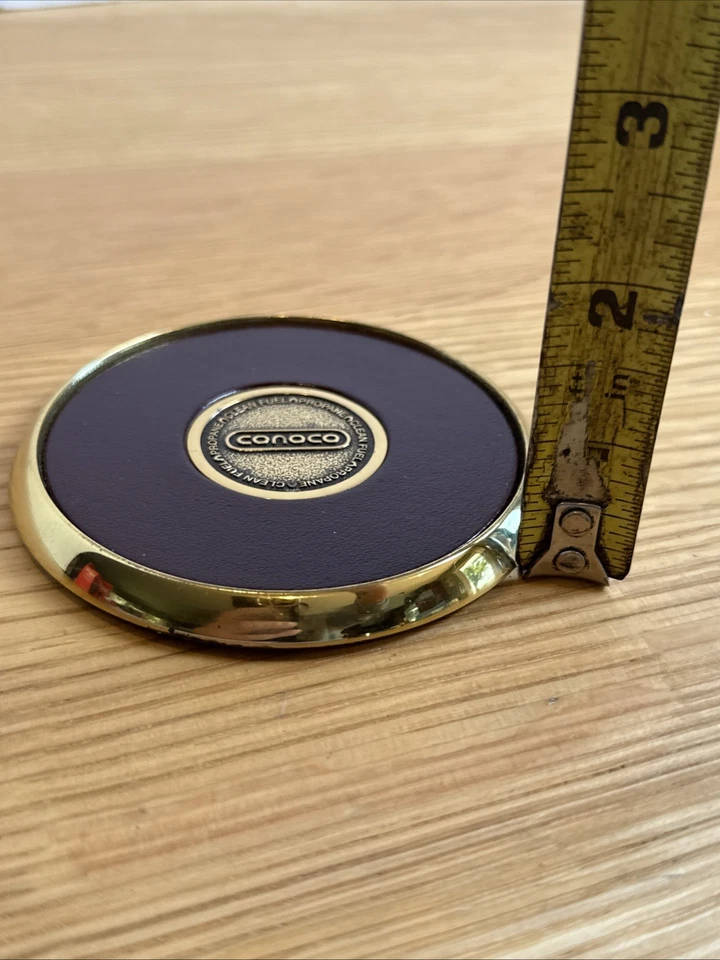 Conoco Inc Petroleum Gasoline Oil Coaster Paperweight Advertise VTG Rare - Image 3 of 4