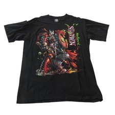 VTG Medieval Spawn Todd McFarlane 1997 Giant Black Cotton T-Shirt Size Lg, NWOT