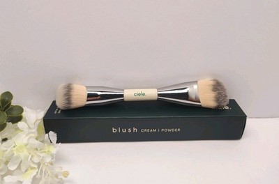 Ciele Cosmetics Dual Ended Angled Vegan Cream Powder Blush Brush See Discription