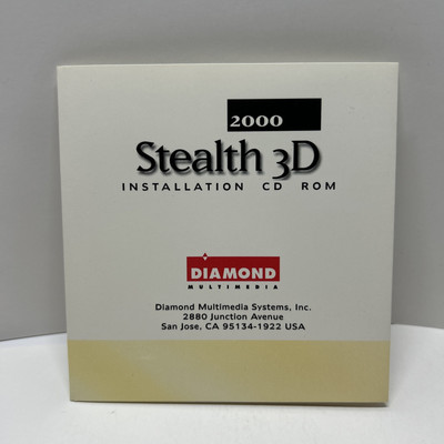 Stealth 3D Installation 2000 CD ROM Diamond Multimedia