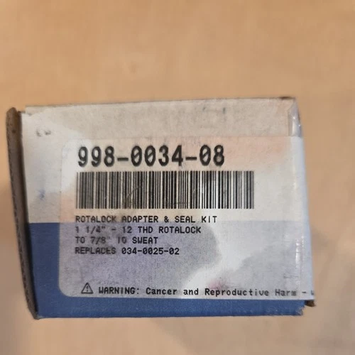 COPELAND EMERSON 998-0034-08 1 1/4" TO 7/8" ID ROTALOCK ADAPTER AND SEAL KIT NIB