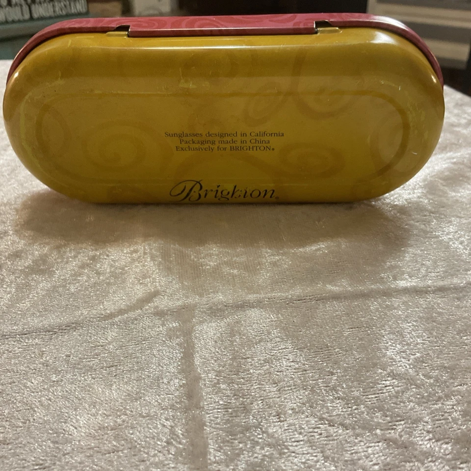 Estuche de metal vacío de almacenamiento de gafas y gafas de sol florales multicolores Brighton Foto 3 de 4