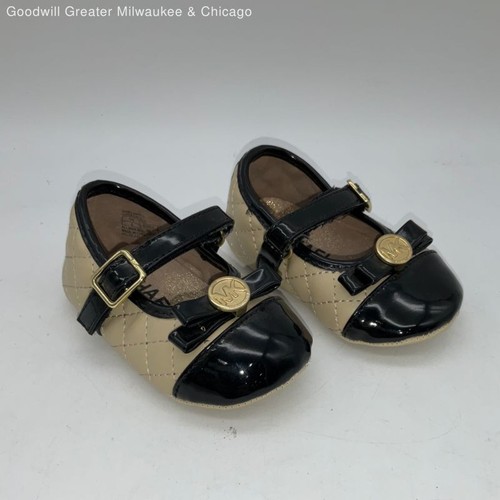 Michael Kors Kleinkind Mädchen Mary Jane Ballerinas Mara Di runde Spitze schwarz hellbraun Größe 3 - Bild 2 von 5