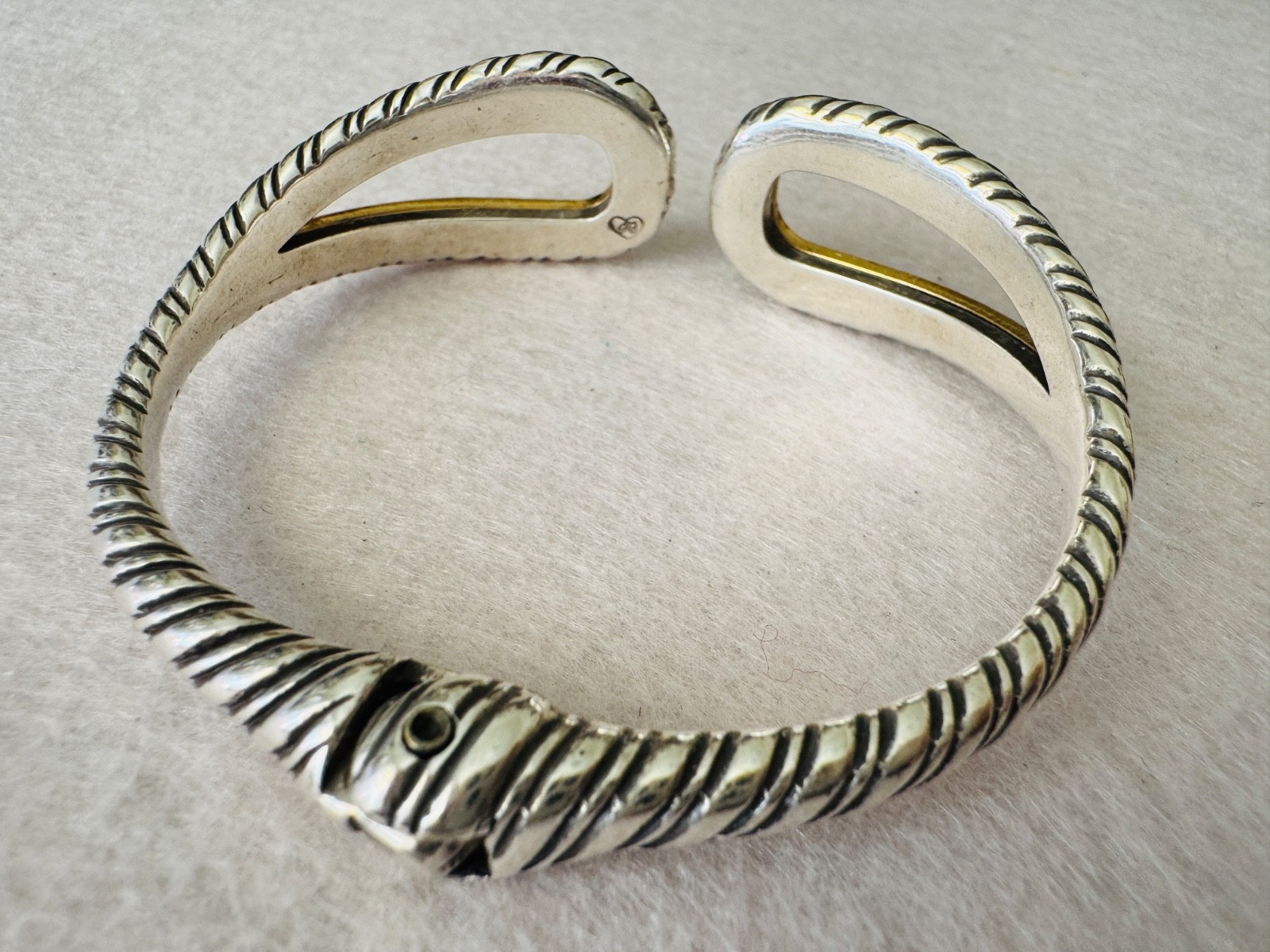 Brighton "Inner Circle” Two Tone Hinged Bracelet - image 9