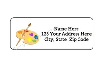 30 ART PALETTE PERSONALIZED RETURN ADDRESS LABELS 1 in X 2.625 in