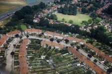 1970s Kodachrome 35mm Slide England Kodak Aerial View English Suburban Housing