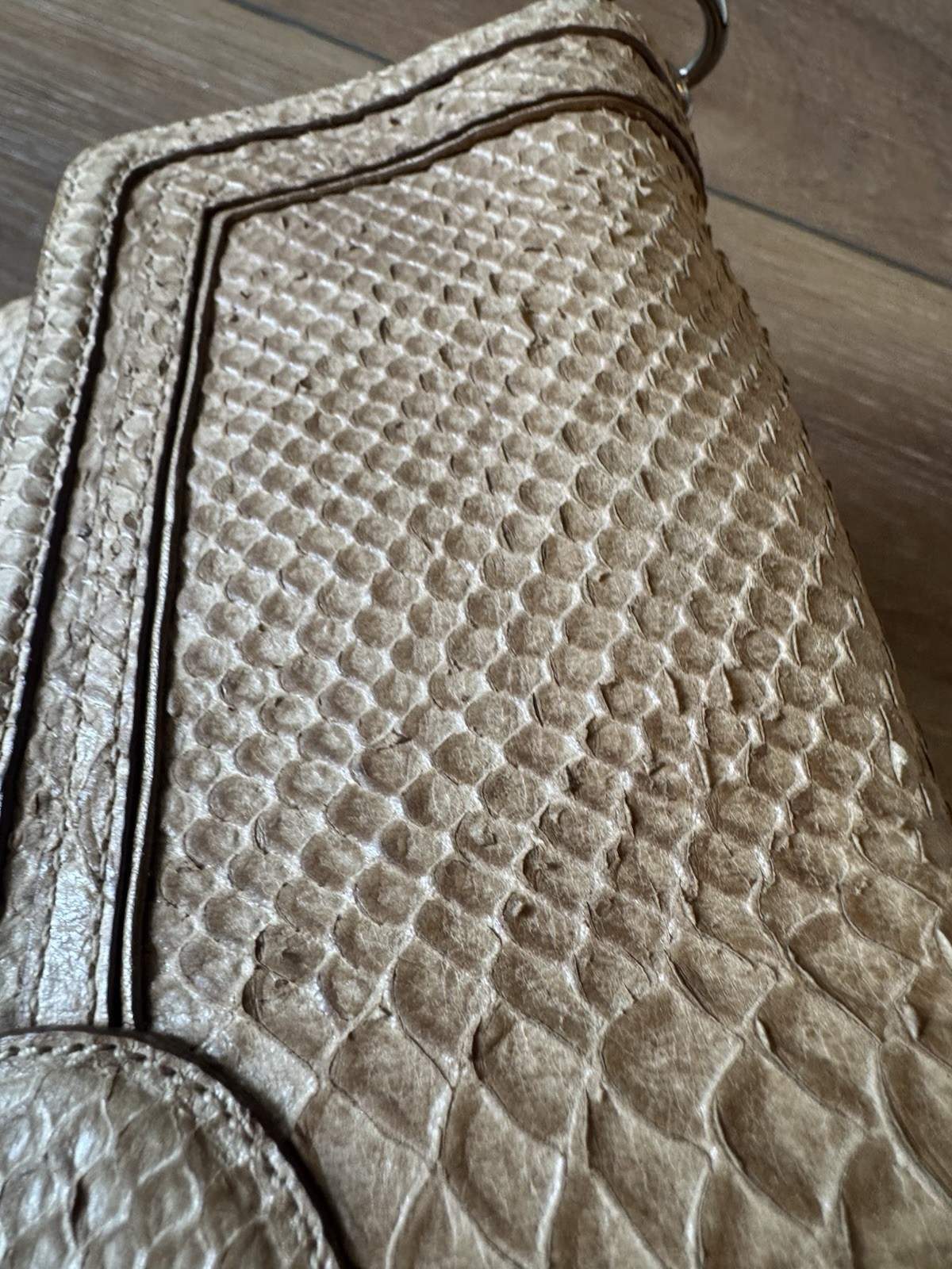 Y2K Coach 14802 Python Embossed Leather Beige Sho… - image 6