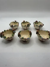 Vintage Miniature signed Bowls Italy, Lot Of 6.  Salt Bowls