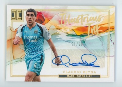 2022-23 Claudio Reyna Panini Impeccable Gold Manchester City Autographed 9/10