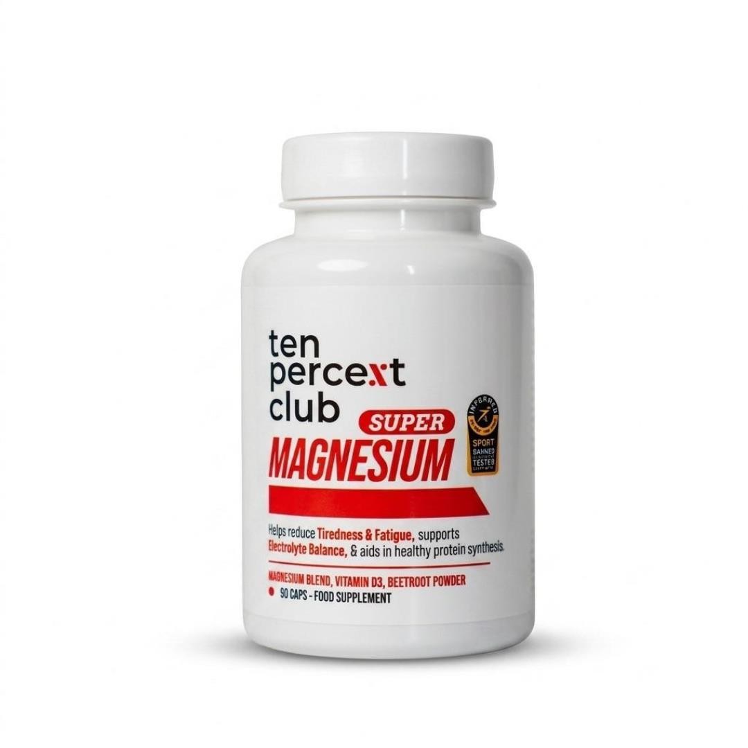 Ten Percent Club Super Magnesium Unflavoured Capsules Vegan 90 Caps