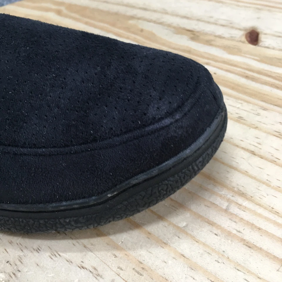 Zapatillas Dearfoams para Hombres 9-10 Sin Cordones Negras Informales Cómodas Punta Redonda Parte Superior Baja Planas Foto 3 de 4