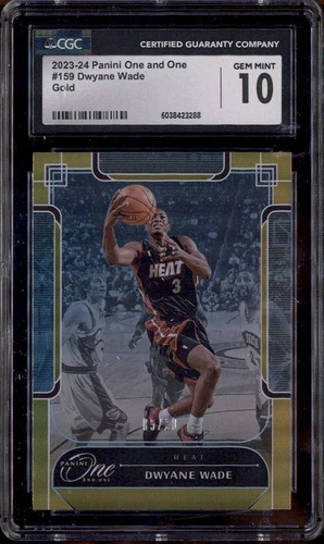 2023 Panini One and One Gold #159 Dwyane Wade /10 CGC 10
