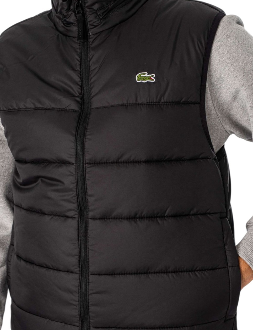 Lacoste Water Repellent Puffed Gilet  Black Men's Size FR 54 /L / BH6761-00-C31 image 6