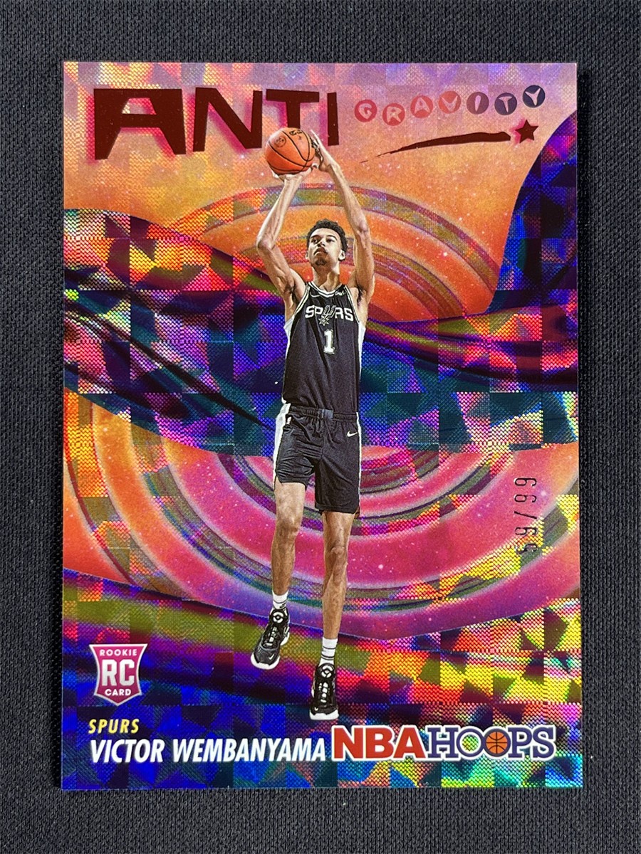 2023-24 Panini NBA Hoops Victor Wembanyama #15 Hyper Red Anti Gravity RC /99