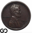 1915-D Lincoln Cent Wheat Penny, Choice AU