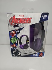 MARVEL Avengers Kid Safe Volume Limiting Headphones NEW SEALED Black Panther