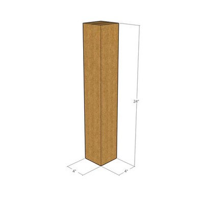 10 4x4x24 Kraft Brown Corrugated Shipping Boxes 32 ECT Single-Wall New