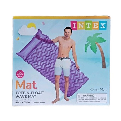 Intex Inflatable Purple   Tote-N-Float Wave Mat, Adult, 90'' × 34''  