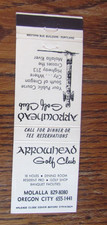 ARROWHEAD GOLF CLUB MATCHBOOK COVER: OREGON CITTY, OR EMPTY 1970s MATCHCOVER M11