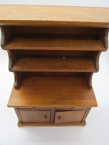 Vintage Signed Toncoss Sturbridge Miniature Dollhouse Wood Hutch Cupboard - Picture 4 of 10