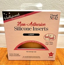 Hollywood Fashion Secrets Non-Adhesive Silicone Nipple Cover Inserts   LIGHT