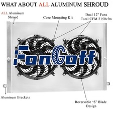 Aluminum Shroud Electric Fan For 1998-2007 Toyota Land Cruiser Lexus LX470 4.7'