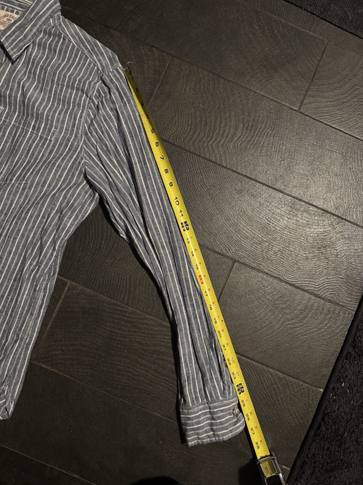 Fat Face Striped Chambray Button Down.  Sized Med… - image 4