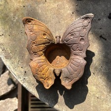 Cast Iron Butterfly Votive Candle Holder 5" x 5" x 1.75"