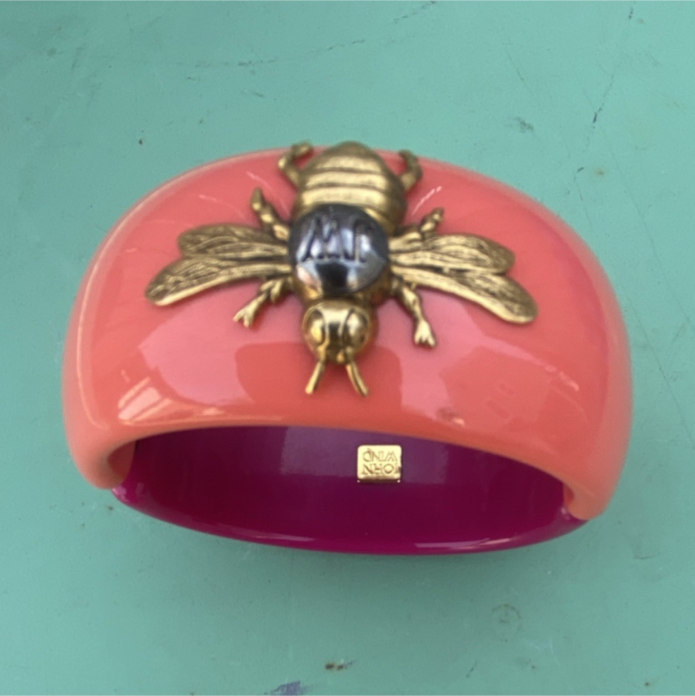 John Wind Pink Gold Stackable Bangle Bracelet wit… - image 1