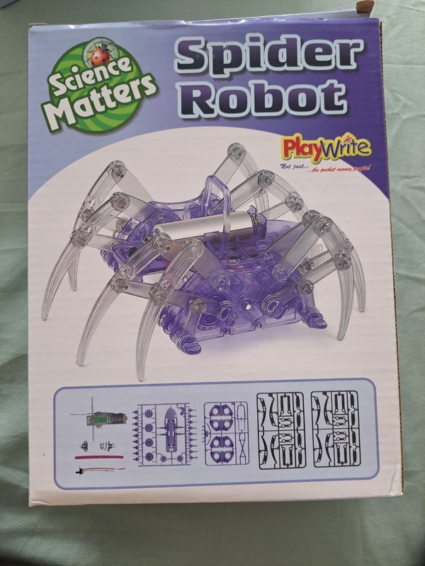 Science Matters Spider Robot Kit - Build Your Own Walking STEM Toy for Kids