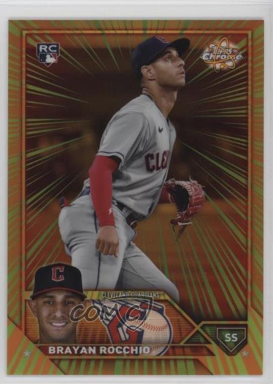 2023 Topps Chrome Update Radiating Rookies Brayan Rocchio #RR-29 RC w6g