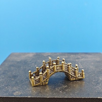 Brass Arch Bridge Miniature for Diorama Bonsai Aquarium Landscape Decor