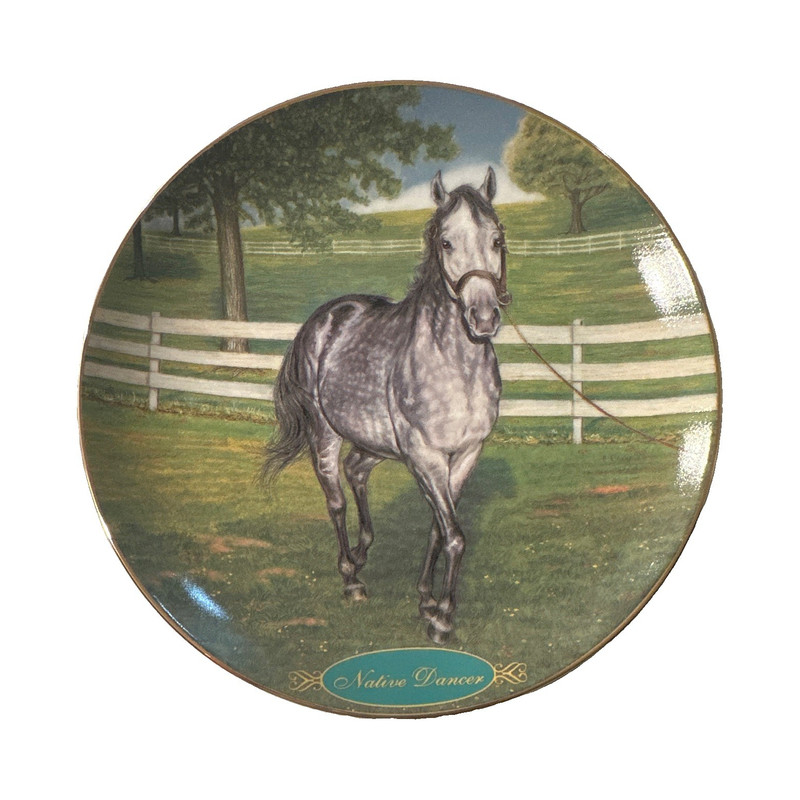 Native Dancer Legendary Racehorses Collection Porcelain Collector Plate