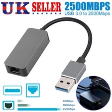 USB 3.0 to 2.5G Ethernet Adapter 2500Mbps for MacBook Laptop PC Switch Plug Play