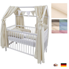 Generisch Baby Delux Hausbett Himmel Betthimmel aus Musselin 2-teilig 160x300