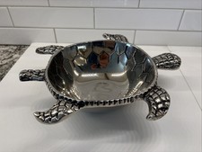 Pier 1 Imports Silver Sea Turtle bowl 11" Serving Dish Pier One
