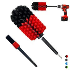 Wheel Brush Kit, Soft Drill Wheel Cleaner Brush, No Scratches Highly Dense Car C