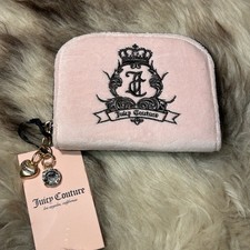 NWT Juicy Couture Need More Juicy Compact Wallet - Pink Clay Velour