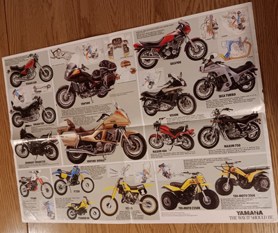 Yamaha バイク カタログ 42冊セット 1983 Yamaha Motorcycle Brochure Poster Foldout Seca YZ TT Tri Moto