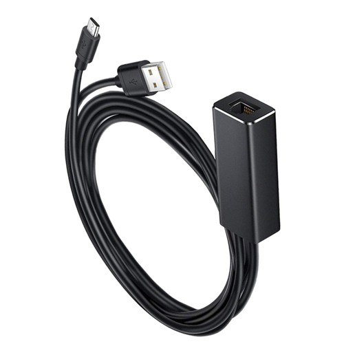Adaptador Micro USB a RJ45 1 pieza convertidor de red alta adaptador Ethernet negro - Imagen 9 de 12