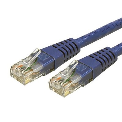 StarTech C6PATCH4BL 4ft CAT6 Ethernet Cable Blue 100W PoE UTP
